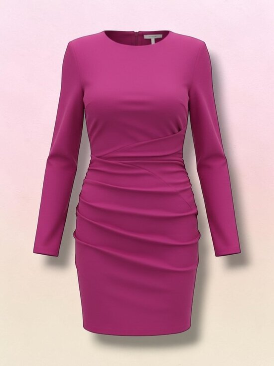 ASOS Dresses & Skirts - ASOS Design Structured Knit Fuchsia Dress